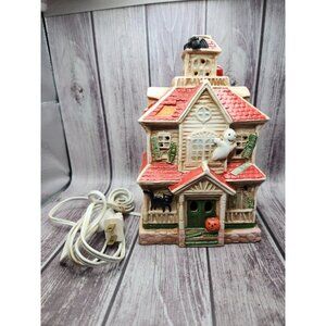 1988 Halloween Haunted House MSR Imports Vintage Cermic Light Up Village